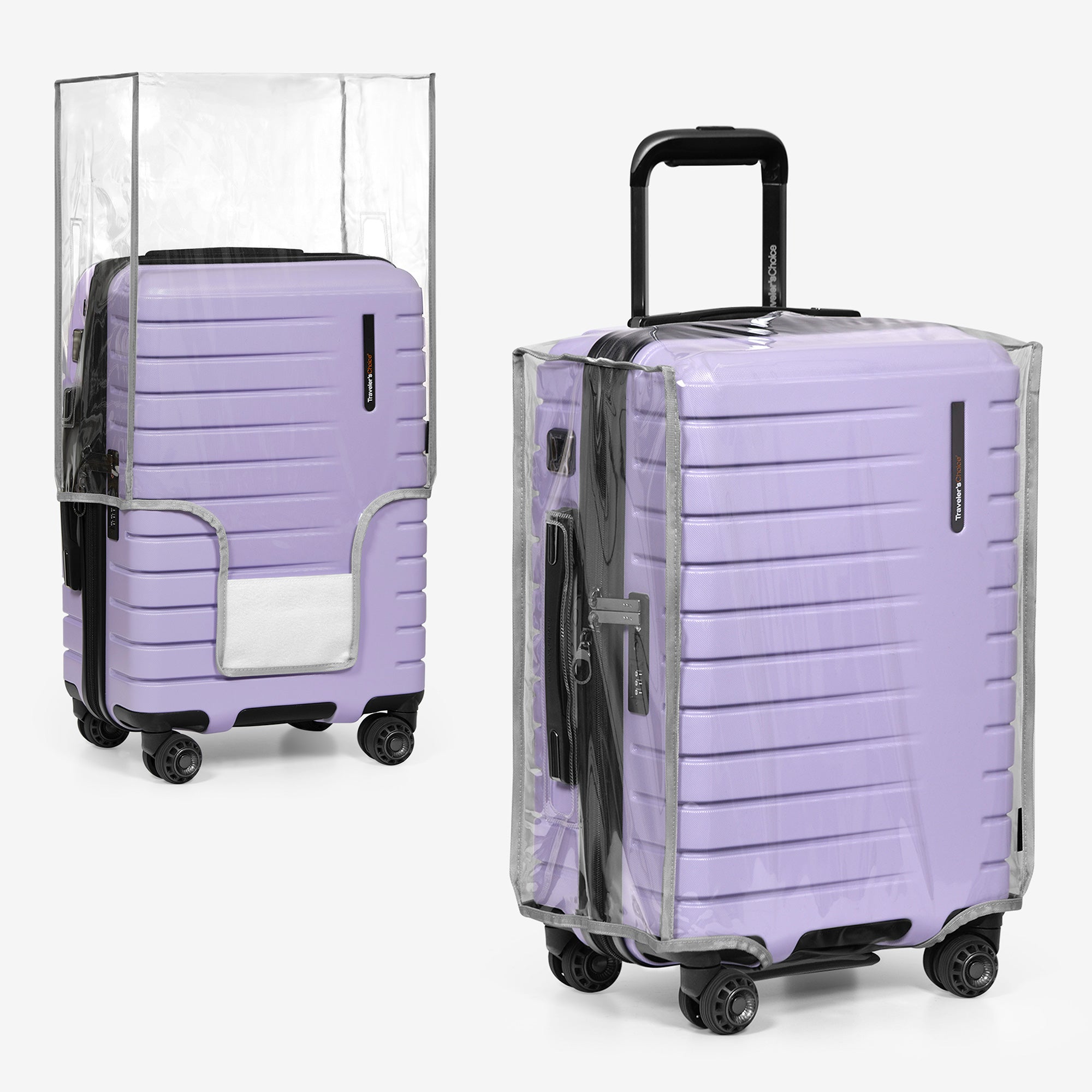 Clear fashion off white suitcase