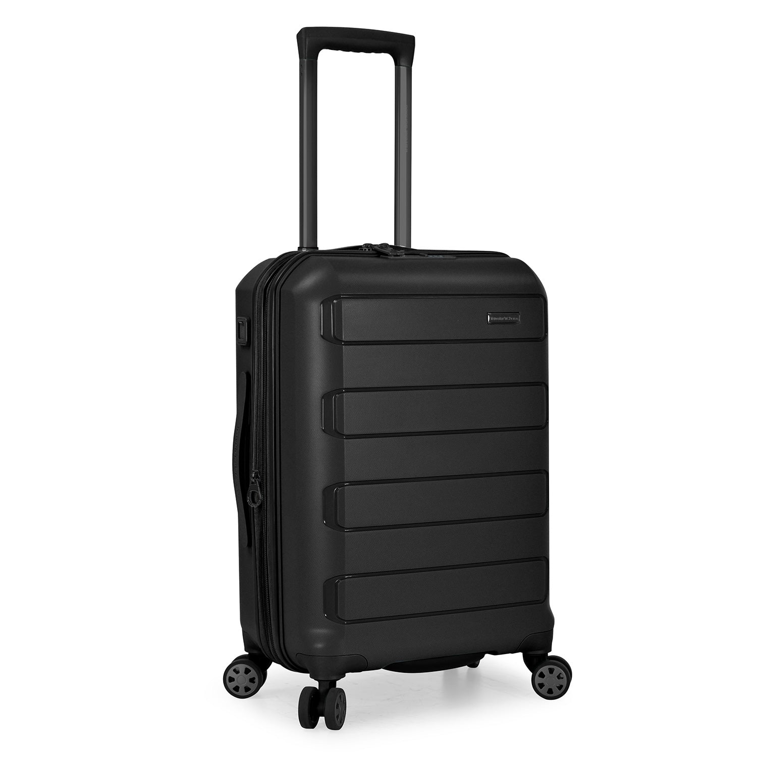 Traveler s Choice Pagosa Indestructible Hardshell Expandable Spinner Luggage Black 2 Piece Set