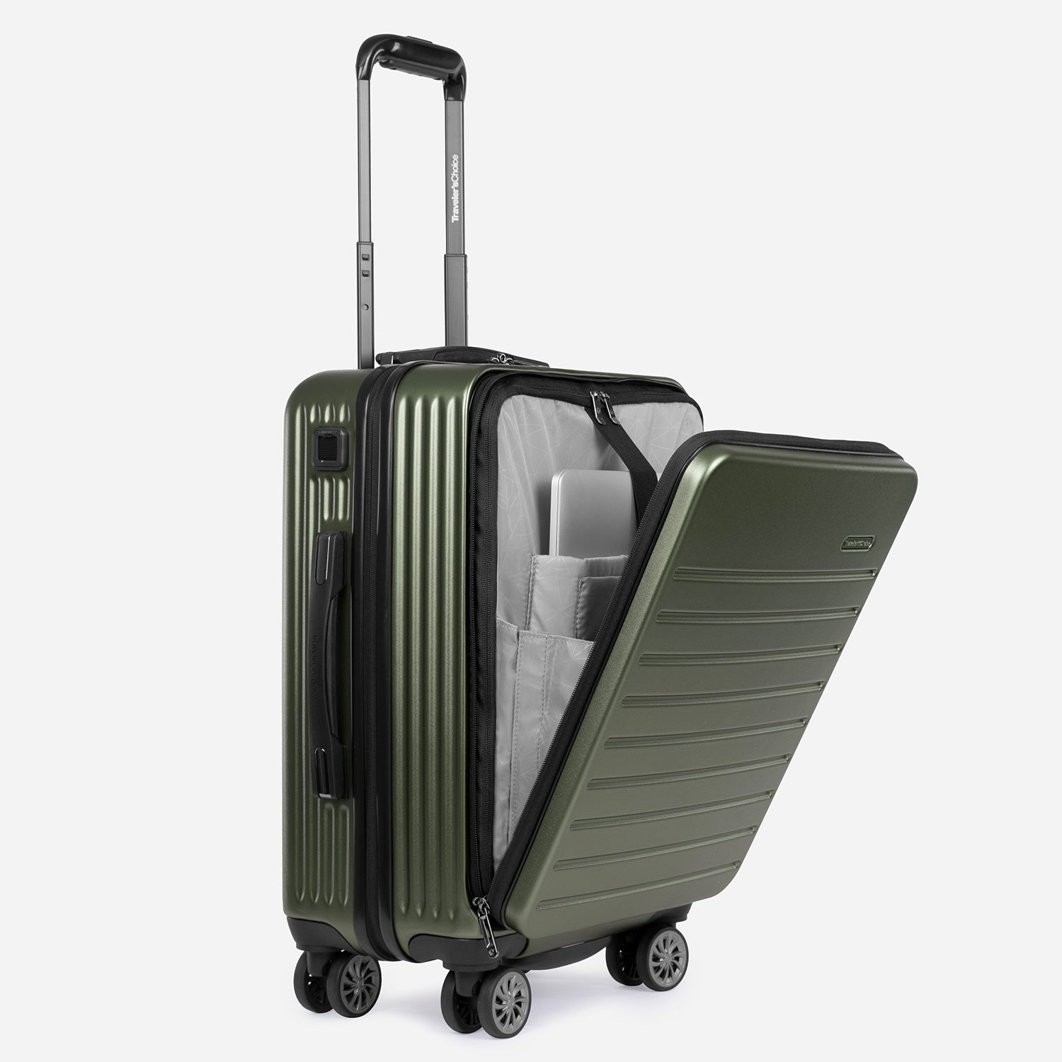 Traveler's choice linden store upright spinner suitcase