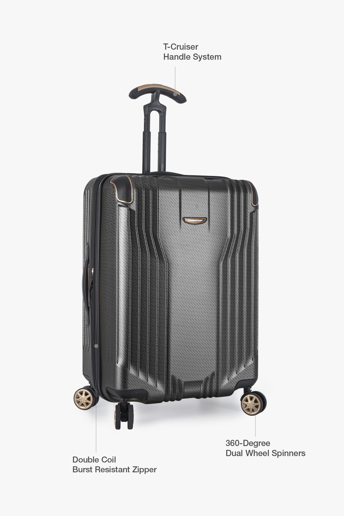 Continent Adventurer Medium Checked Luggage Suitcase with 4