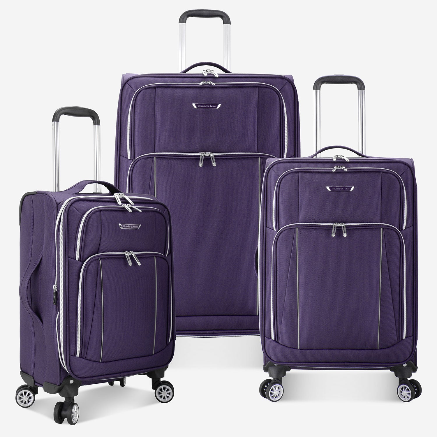 Purple 3 cheap piece luggage set