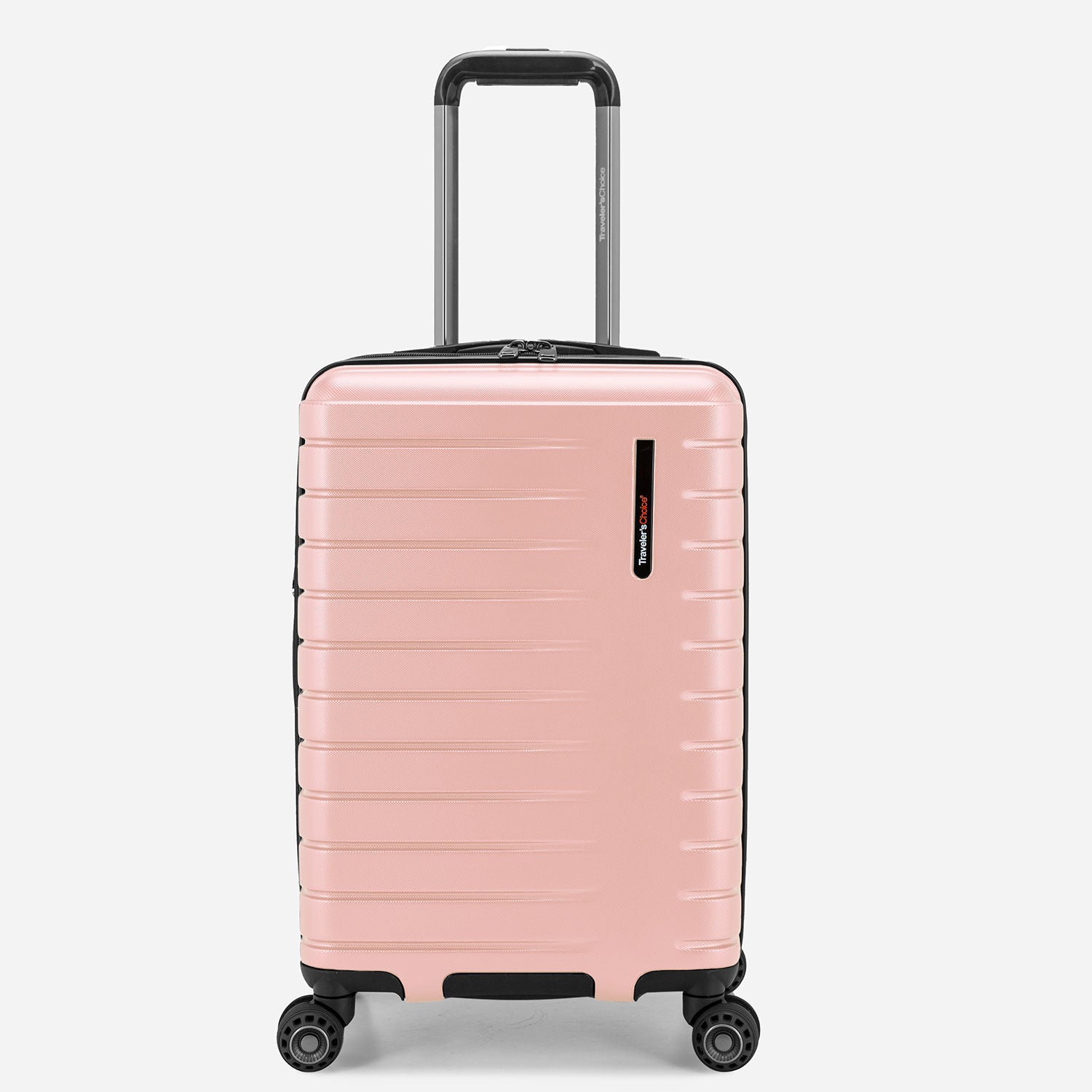 Best Carry On Luggage Hard Shell Suitcase by Traveler s Choice Archer 22 inch Pink